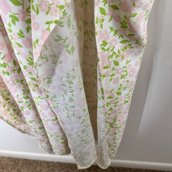 Topshop Floral Ruffle Midi Dress – Back Tie, Long Sleeve, Boho Cottagecore - Picture 5 of 16